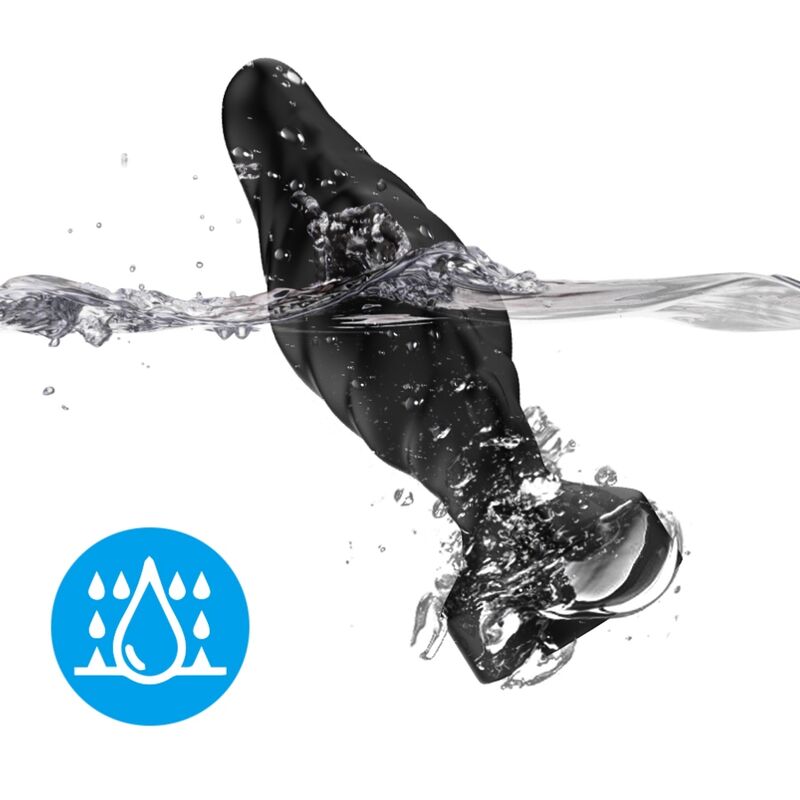 ARMONY Vibrador e Plug Anal com Controle Remoto preto, mostrando seu design ergonômico, textura de silicone suave e os detalhes do plug anal.