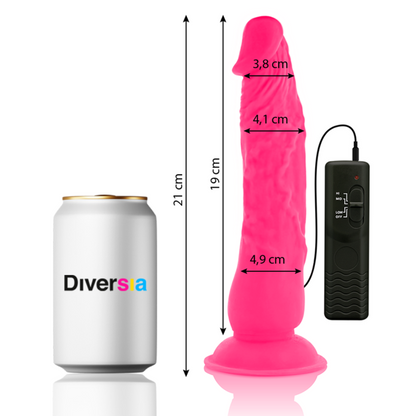 Close-up do Vibrador Flexível Diversia Rosa com Controlo Remoto, mostrando seu design ergonómico e material suave.