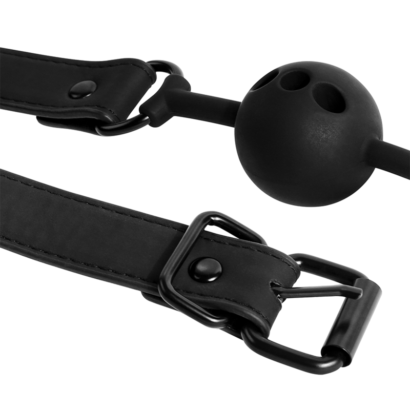 Mordaça de bola de silicone respirável FETISH SUBMISSIVE para bondage.