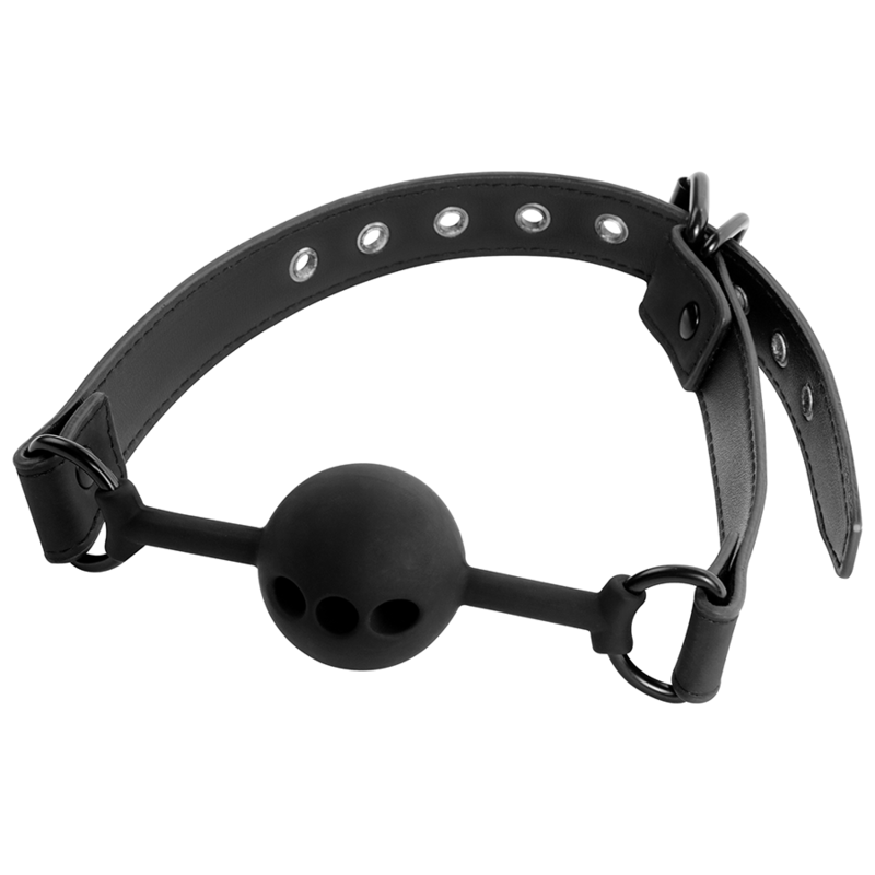 Mordaça de bola de silicone respirável FETISH SUBMISSIVE para bondage.