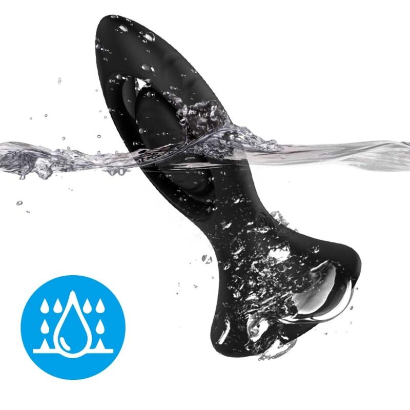 ARMONY Vibrador e Plug Anal Dupla Estimulação de Silicone Preto, mostrando seu design ergonômico e superfície suave.