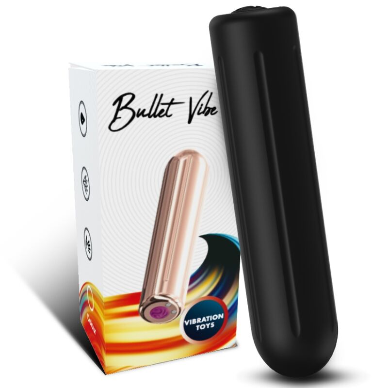 Close-up do Bala Vibrador ARMONY Warhead Preto, mostrando seu design elegante e material de silicone.