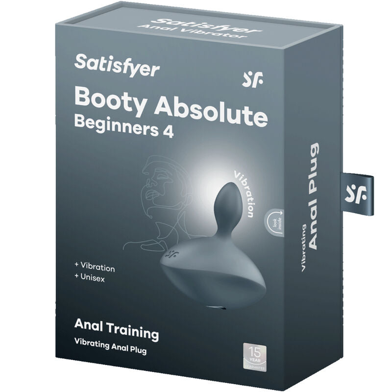 Satisfyer Absolute Beginners 4 Plug Anal Vibrador em silicone preto para iniciantes