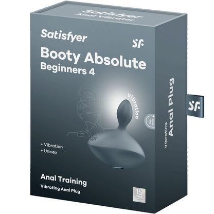 Satisfyer Absolute Beginners 4 Plug Anal Vibrador em silicone preto para iniciantes