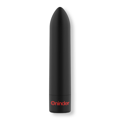 ONINDER Vibrador Bullet Berlin preto com 9 modos de vibração e controlo por aplicativo, detalhe do design compacto.