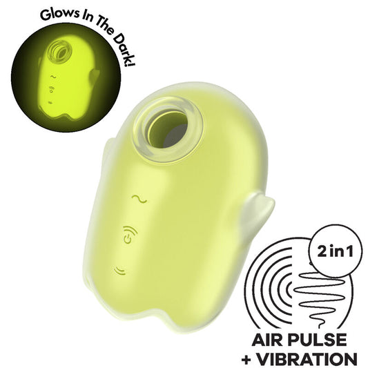 Glowing Ghost Vibrador Air Pulse Brilha no Escuro