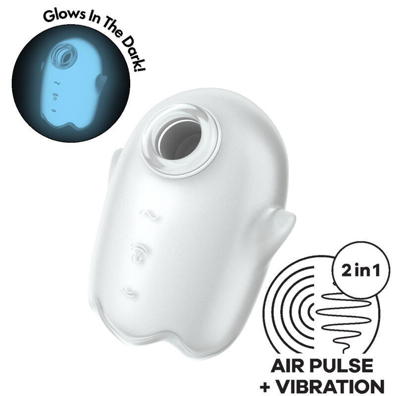 Glowing Ghost Vibrador Air Pulse Brilha no Escuro