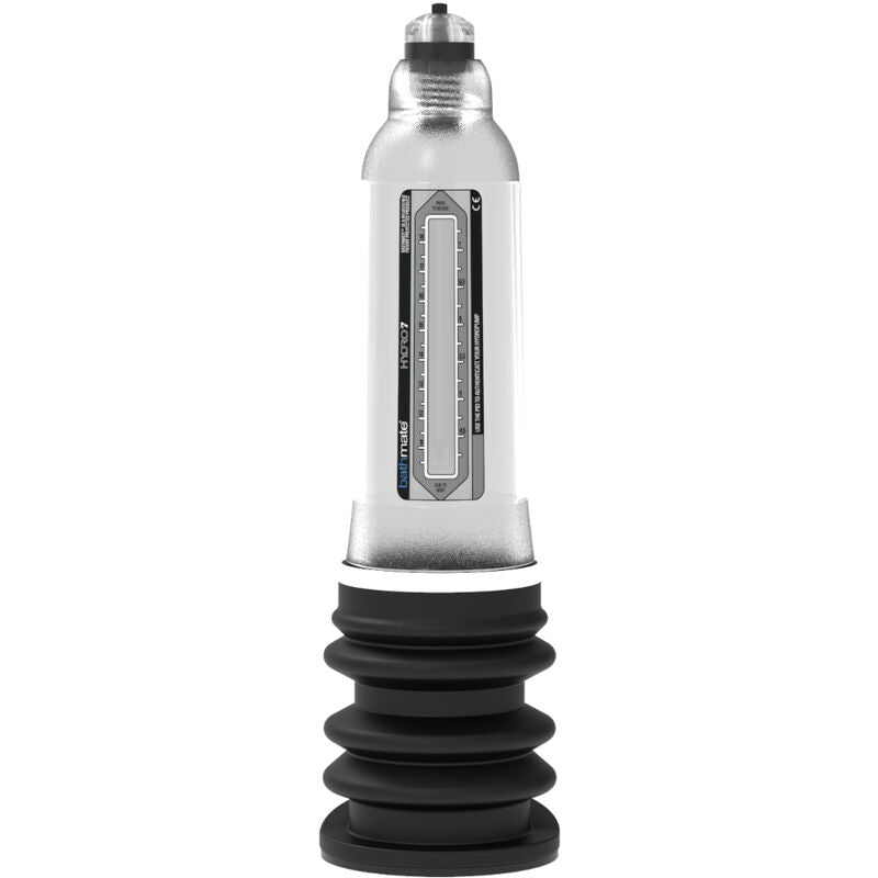 Bomba peniana hidráulica BATHMATE Hydro 7 Hercules Transparente para aumento e desenvolvimento.