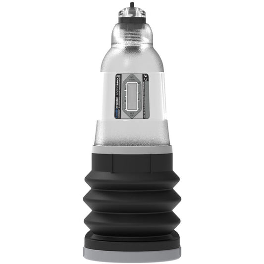Bomba peniana transparente Bathmate Hydromax 3 para aumento masculino.