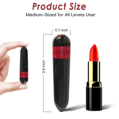 Vibrador bala ARMONY Rocket preto com controle remoto, mostrando seu design compacto e elegante.