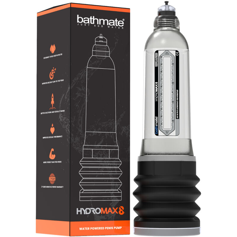 Bomba Peniana Hydromax 8 Transparente para Aumento e Ereção