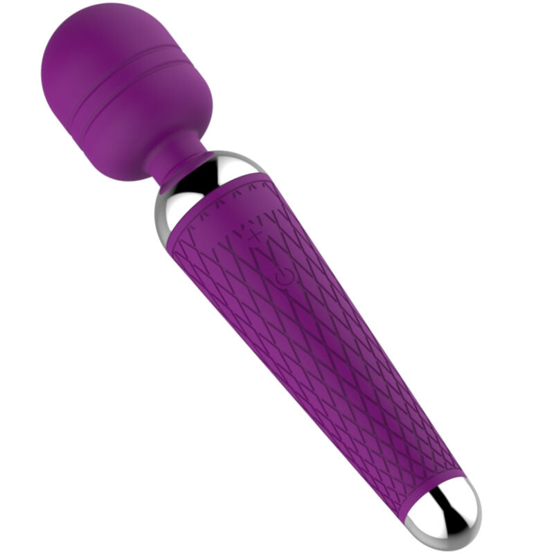 Close-up of the ARMONY Massageador e Vibrador de Cabeça Flexível Violeta showing its design and features.