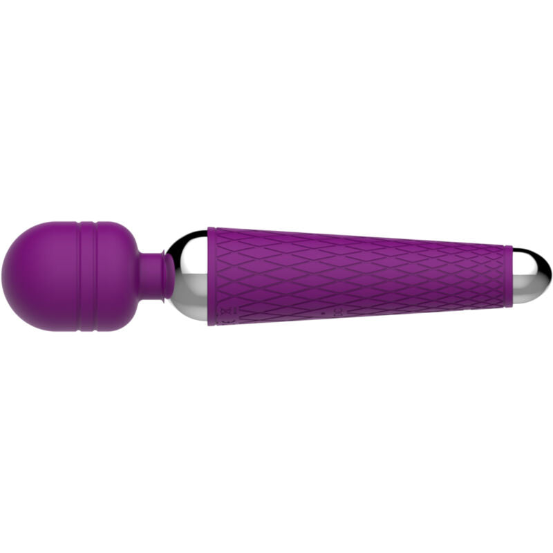 Close-up of the ARMONY Massageador e Vibrador de Cabeça Flexível Violeta showing its design and features.