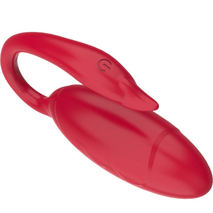 Vibrador Bird para casais Armony vermelho, em silicone, com design ergonómico.