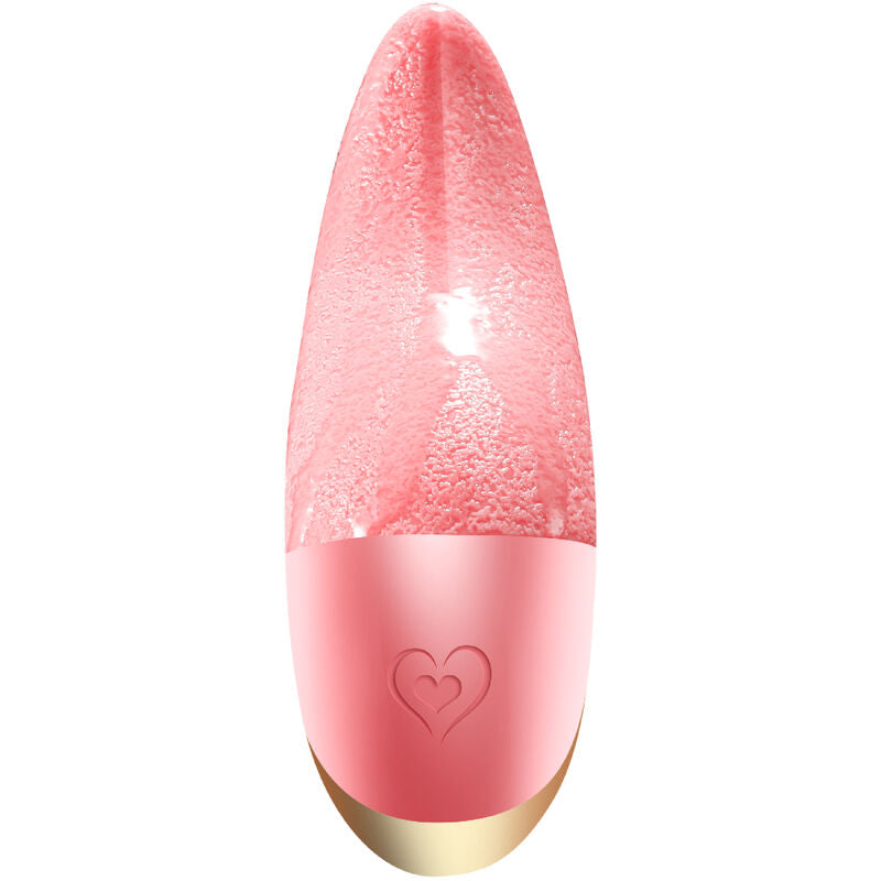 Armony Vibrador e Estimulador de Língua com 9 padrões de vibração em silicone coral.