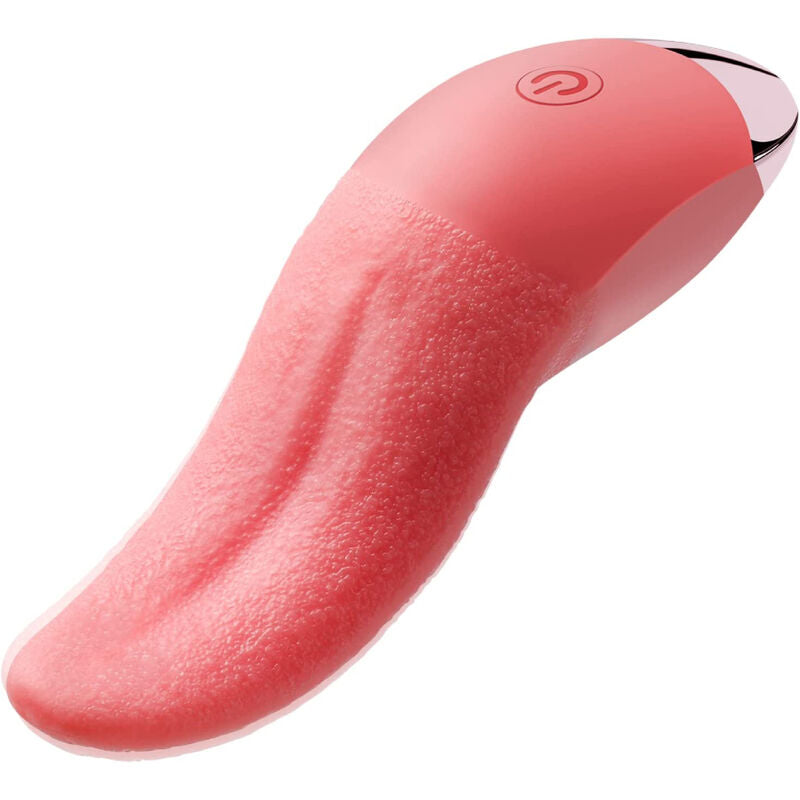 Armony Vibrador e Estimulador de Língua com 9 padrões de vibração em silicone coral.