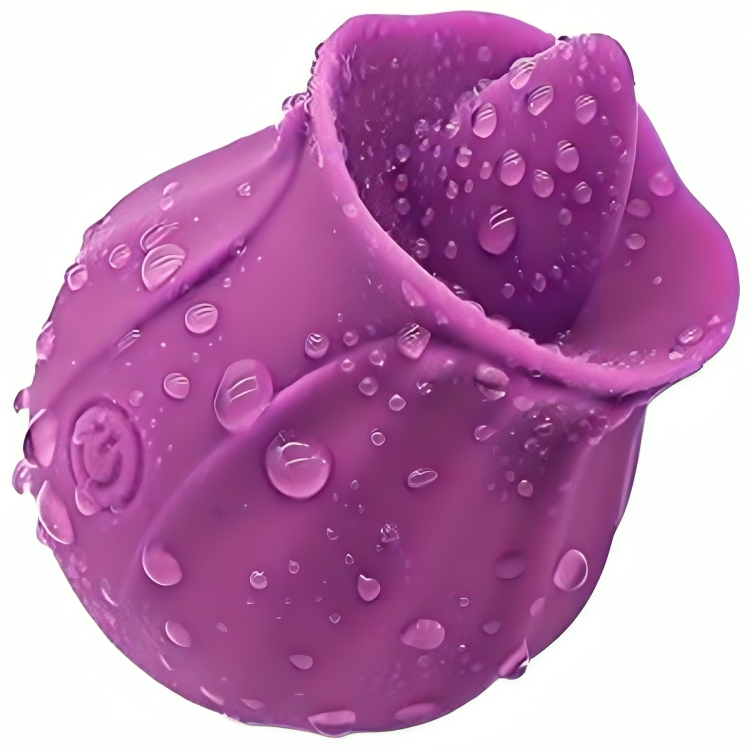 Vibrador Armony Figo com Língua roxo e compacto, mostrando seu design ergonômico e texturas para estimulação.
