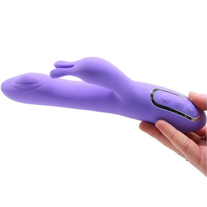 Armony Vibrador Isabella e Estimulador Coelho Violeta de silicone recarregável com 8 padrões de vibração.