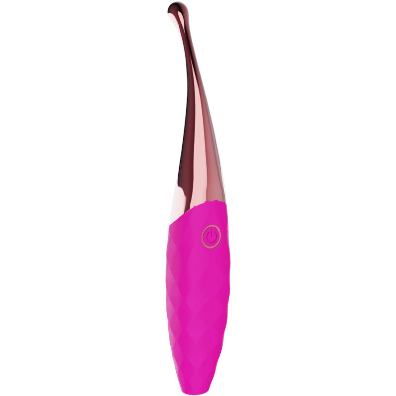 Vibrador Armony Nana fúcsia em silicone com 36 padrões de vibração para prazer versátil.