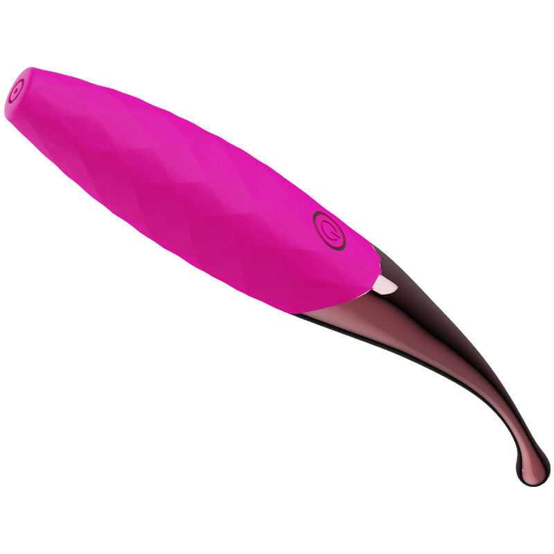 Vibrador Armony Nana fúcsia em silicone com 36 padrões de vibração para prazer versátil.