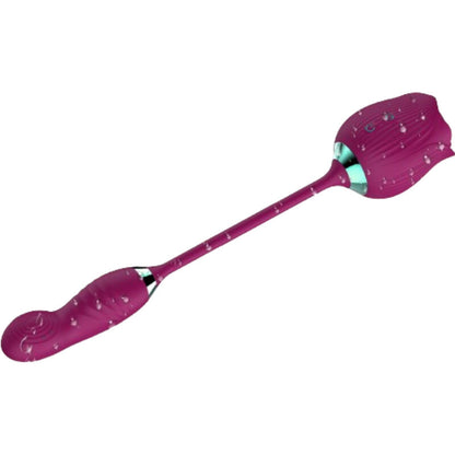 Vibrador Armony Delight Flower violeta com função de sucção e bumping para estimulação clitoriana.