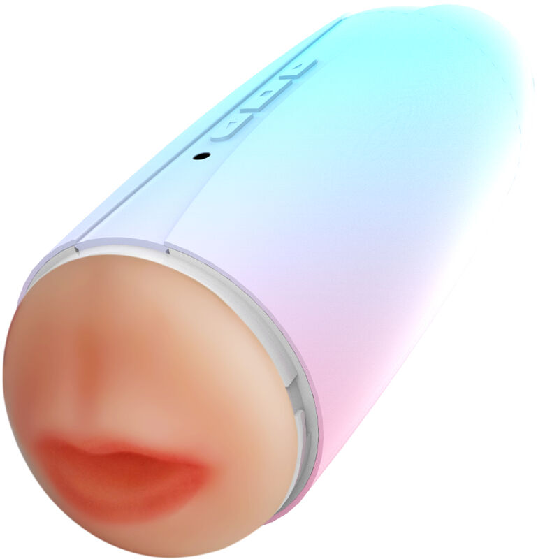 Close-up of the Armony Masturbador Duplo Vibratório Vaginal e Oral showing its texture and features.