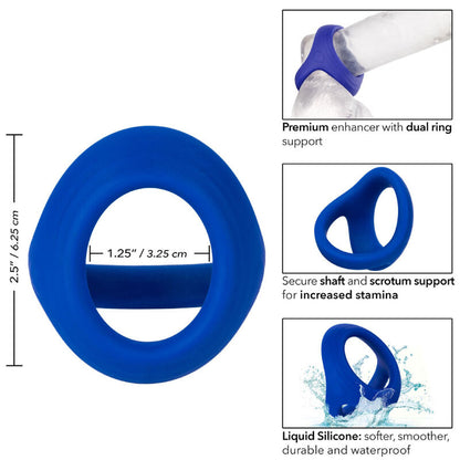 Anel Peniano e Testicular Duplo Admiral - Azul