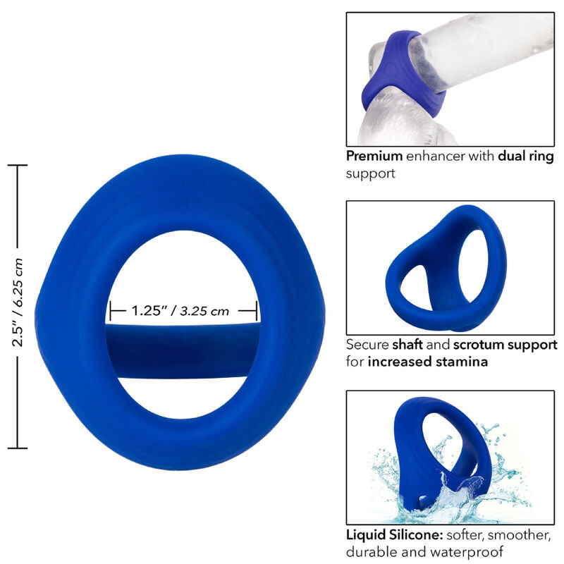 Anel Peniano e Testicular Duplo Admiral - Azul