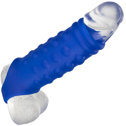 Manga para Pénis Admiral com Frisas em Silicone Líquido Azul