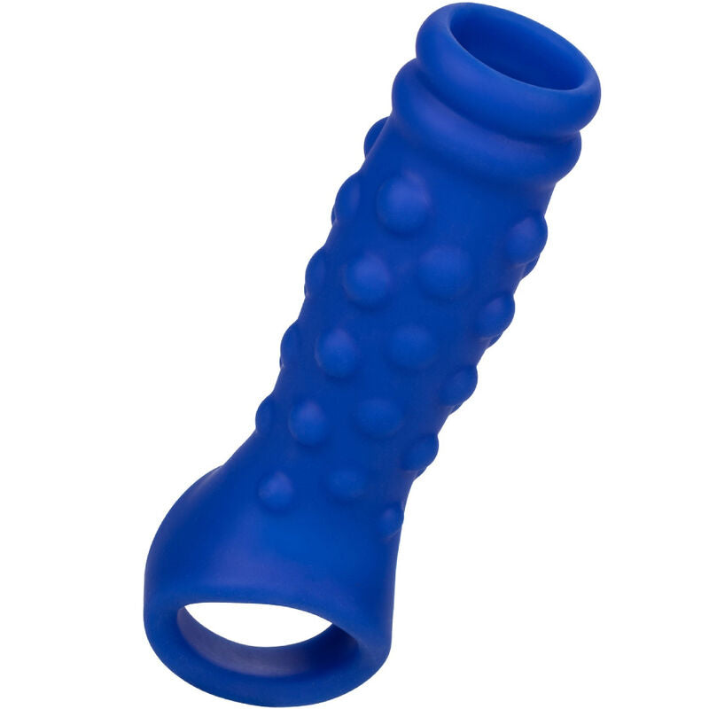 Manga para Pénis Admiral com Frisas em Silicone Líquido Azul