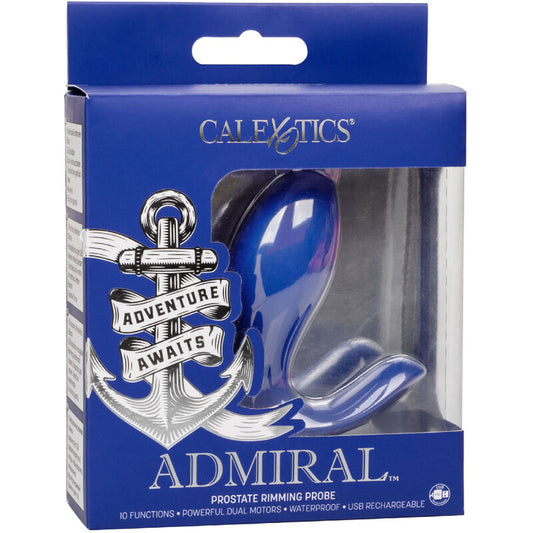 Estimulador de Próstata e Vibrador Rimming Admiral Azul