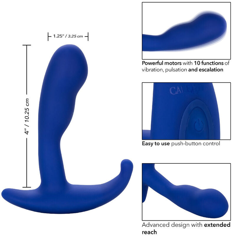 Estimulador Anal Curvo e Vibrador Admiral com 10 Funções