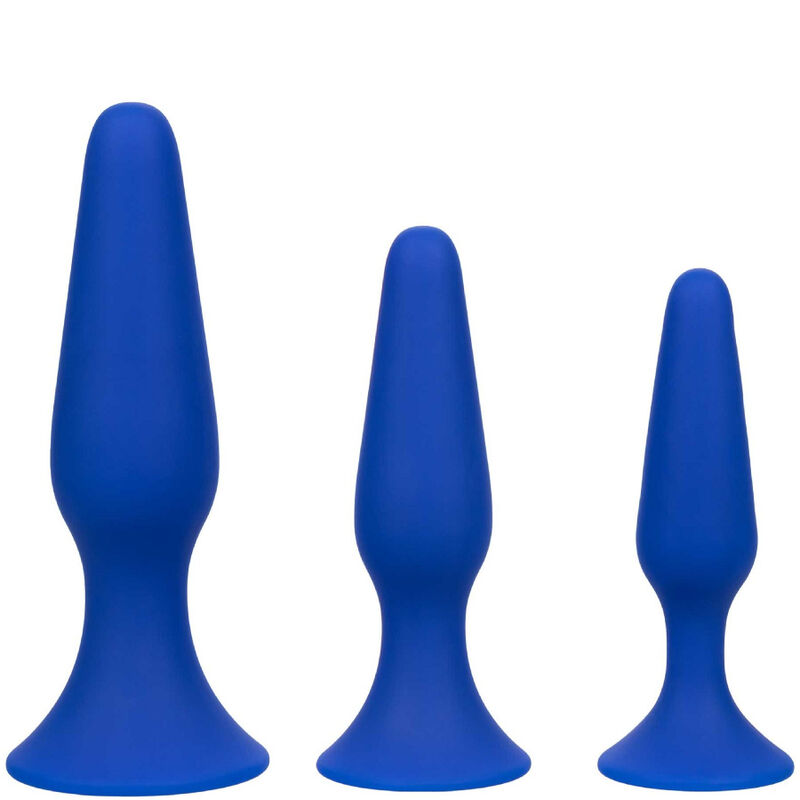 Plug Anal de Treino com 3 Peças Azuis