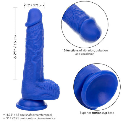 Dildo Vibrador Realista Sailor Admiral com 10 Funções e Ventosa Azul