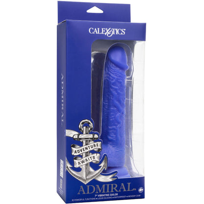 Dildo Vibrador Realista Sailor Admiral com 10 Funções e Ventosa Azul