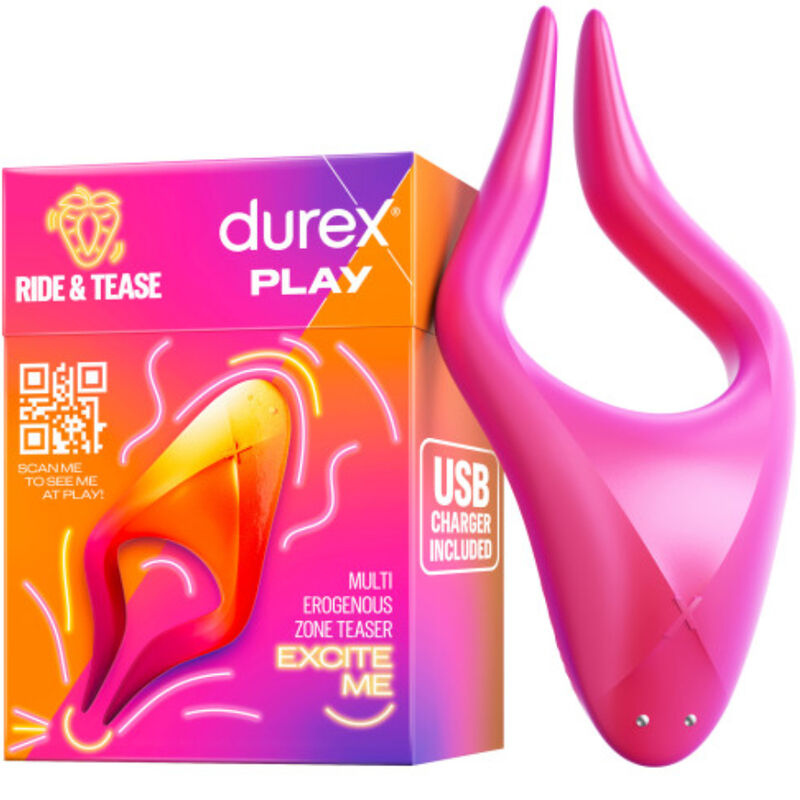 DUREX Brinquedo Multi-Estimulador Ride & Tease com 7 modos de vibração