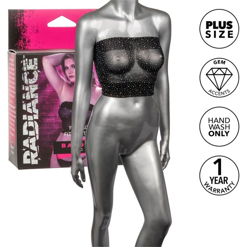 Top Bandeau Radiance Plus Size com Strass