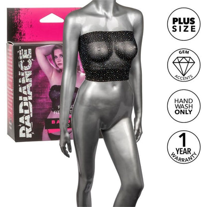 Top Bandeau Radiance Plus Size com Strass