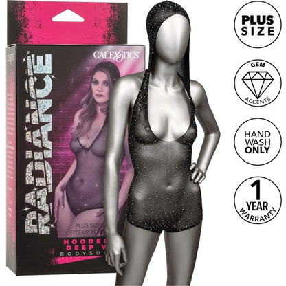 Body Radiance com Capuz Decote V Plus Size