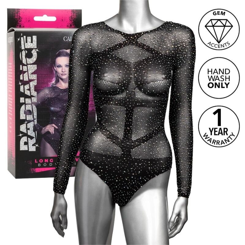 Body Radiance de Manga Comprida com Strass