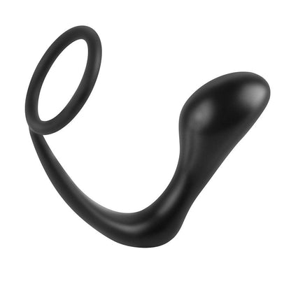Detalhe do ANAL FANTASY Anel Peniano Ass-Gasm com Plug Anal Estimulante, mostrando seu design de silicone e dupla função.