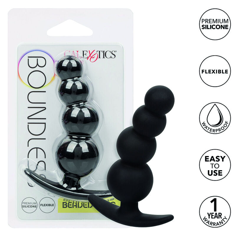 Plug Anal de Contas Boundless com Base Ergonómica