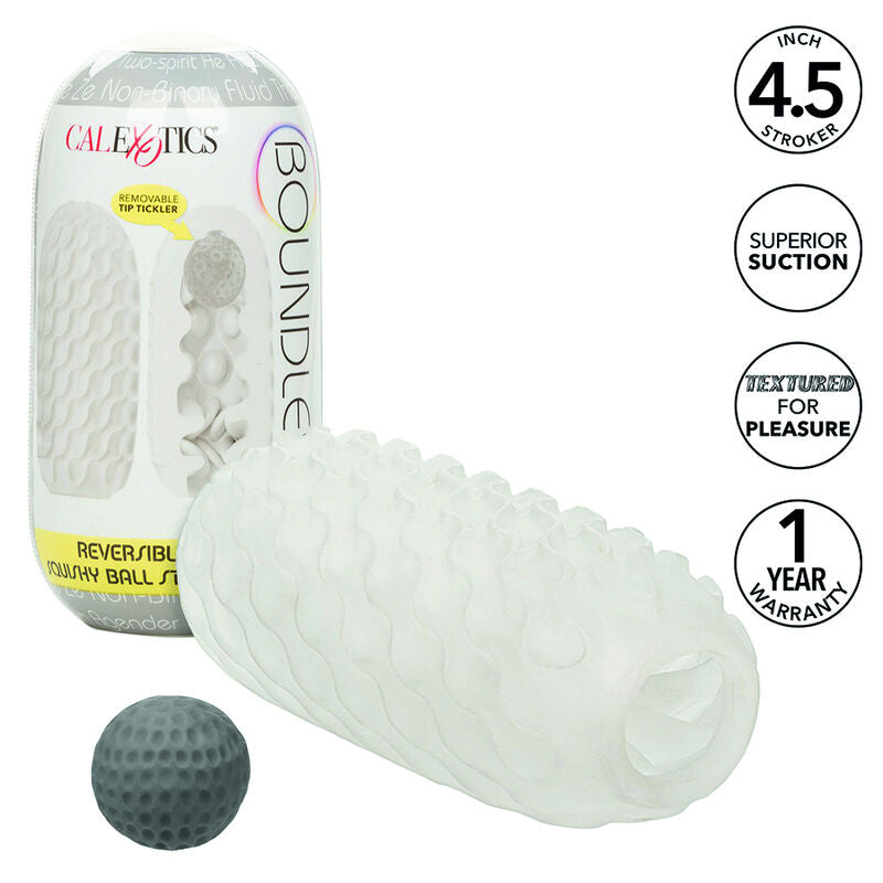Masturbador Masculino Boundless Reversível Squishy Ball Stroker Amarelo