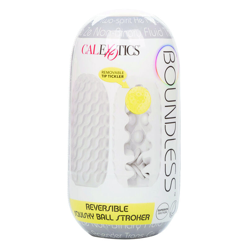Masturbador Masculino Reversível Boundless com Bola Compressível Cinza