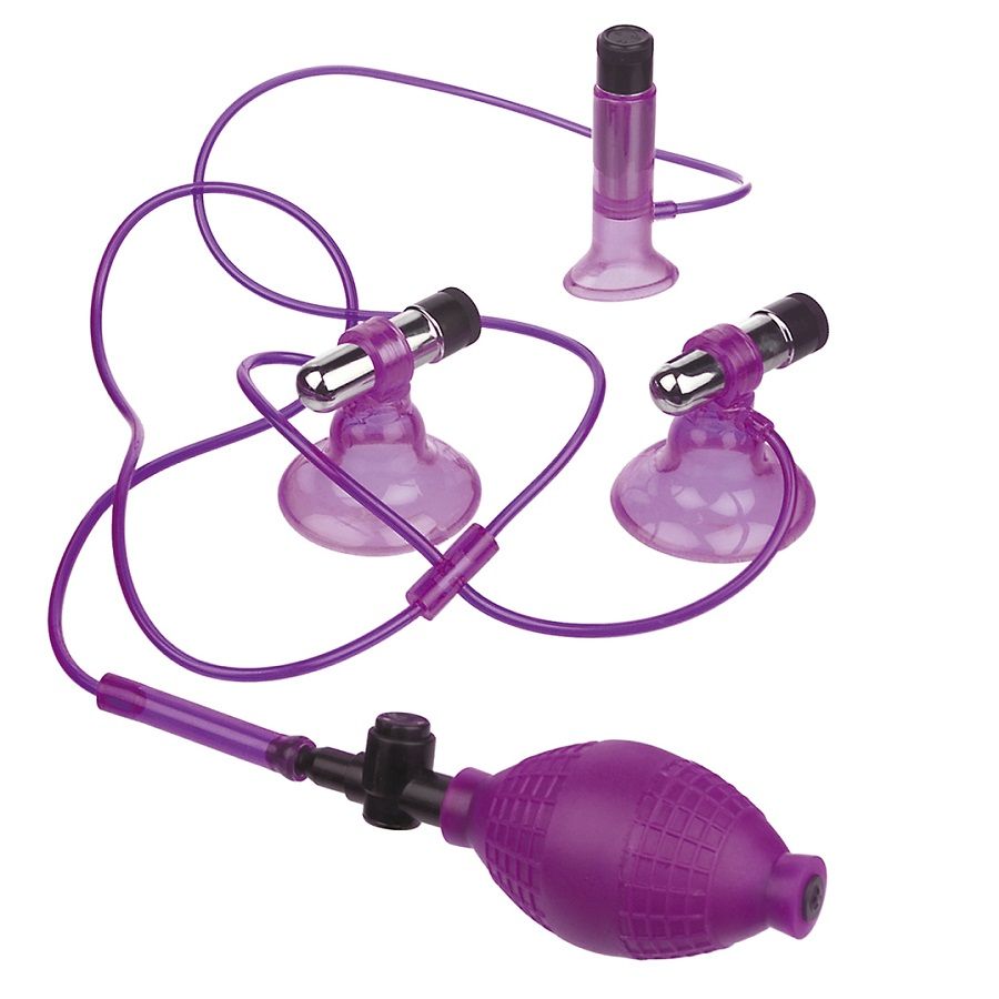 FETISH FANTASY SERIES Vibrador e Sugador Clitoriano de Tripla Sucção para prazer intenso.