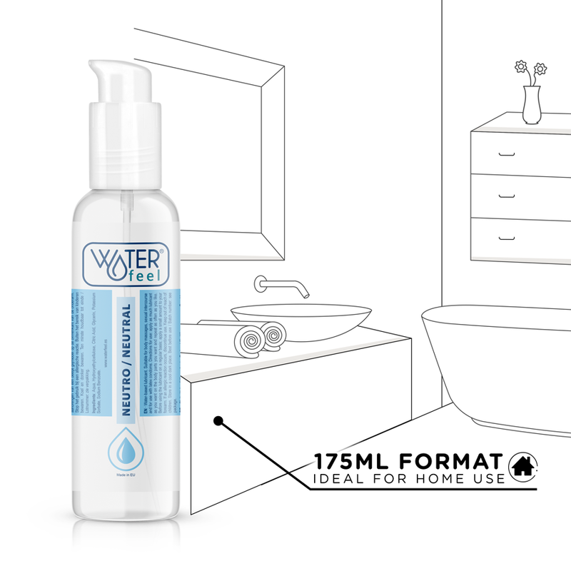 WATERFEEL Lubrificante Natural 175 ML para prazer íntimo e massagens.