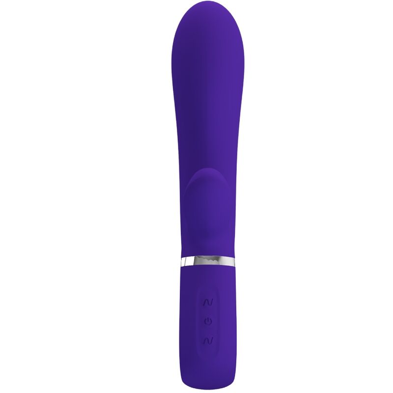 Close-up do Vibrador Multifunção PRETTY LOVE Thomas Roxo para Ponto G e Clitóris.