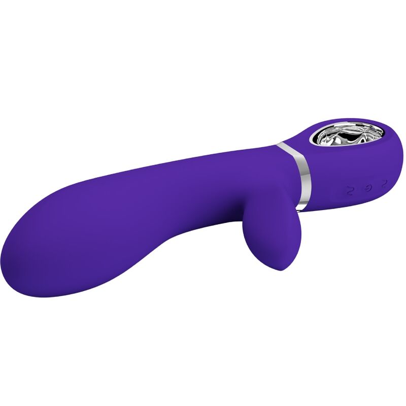 Close-up do Vibrador Multifunção PRETTY LOVE Thomas Roxo para Ponto G e Clitóris.