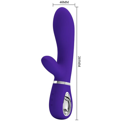 Close-up do Vibrador Multifunção PRETTY LOVE Thomas Roxo para Ponto G e Clitóris.