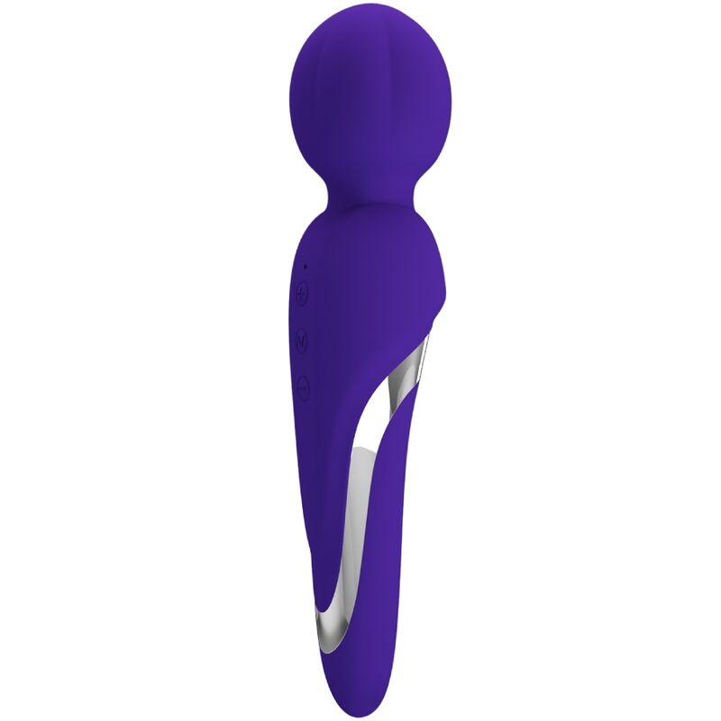Close-up da Varinha Vibradora Pretty Love Walter Roxo, mostrando seu design ergonômico e acabamento em silicone.
